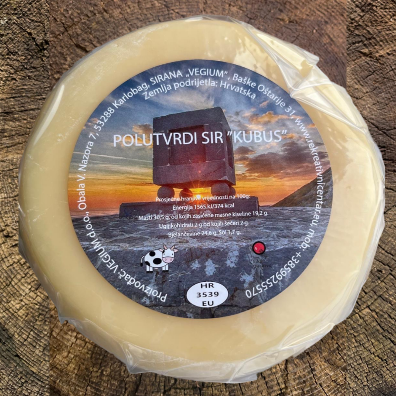 Slika Polutvrdi sir ''Kubus'' - kolut 1,2 kg