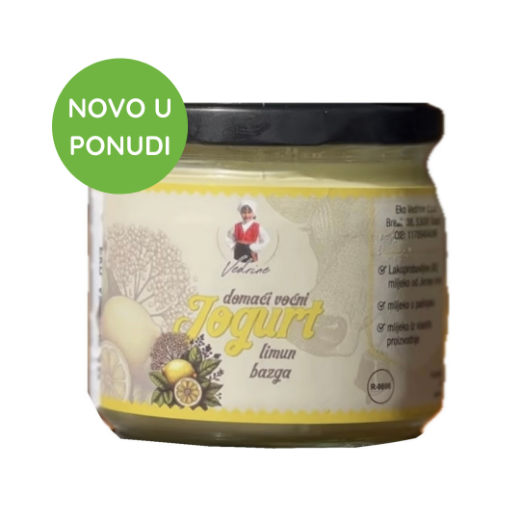 Slika Domaći voćni jogurt - limun bazga 350 g