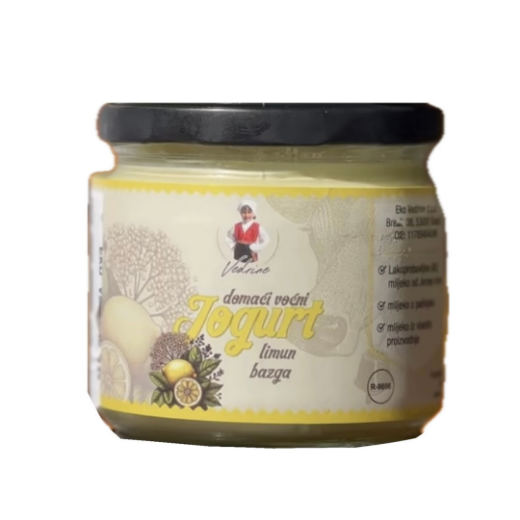 Slika Domaći voćni jogurt - limun bazga 350 g