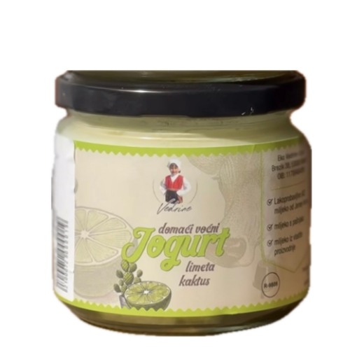 Slika Domaći voćni jogurt - limeta kaktus 350 g